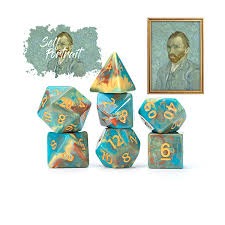 7-Die Set: Van Gogh Dice- Self Portrait